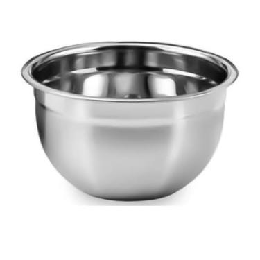 Imagem de Tigela Inox Bowl 18cm, Multiuso Profissional, Aço Inox, 9,5cm x 18cm, 112g