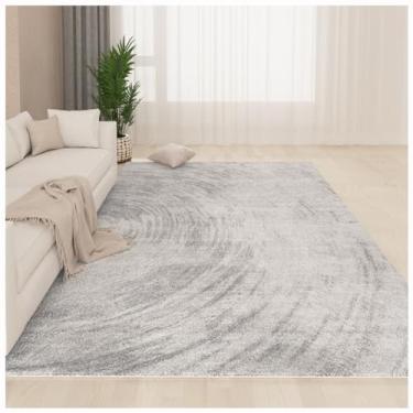 Imagem de SPXMQSS Tapetes grandes para sala de estar, antiderrapante, antiderrapante para quarto, tapetes macios de lã sintética lavável para sala de estar, quarto, escritório - fácil de limpar, bege/cinza