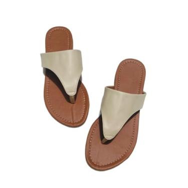 Imagem de Chinelo Feminino Estilo Havaiana – Sandália Rasteira Básica de Verão, Confortável e Casual, Tendência para o Dia a Dia(bege,35)