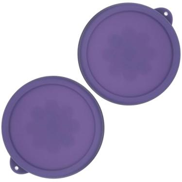 Imagem de Kiicii 1 xícara de substituição de tampas redondas de silicone para âncora e tigelas de vidro Pyrex 7202-PC (recipiente não incluído) (azul escuro) pacote com 2