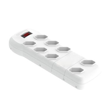 Imagem de FILTRO DE LINHA 8 TOMADAS BRANCO