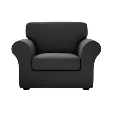 Imagem de Eco-Ancheng Capa para cadeira, poltrona, poltrona, sofá, com parte inferior elástica, 1 assento com braços, protetor de móveis para sala de estar, crianças, animais de estimação, 8