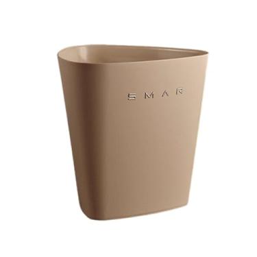 Imagem de SiaBiced Lixeira Triangular Moderna E Criativa com Tampa Aberta, Ideal para Sala de Estar, Quarto, Escritório E Casa, Creme, Tamanho real