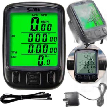 Imagem de Ciclocomputador De Bicicleta Display Claro E Luz Noturna Led