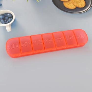Imagem de Caixa de comprimidos de viagem semanal para 7 dias, organizador de medicamentos, estojos de comprimidos para uso diário, recipiente portátil de viagem para medicamentos, suplementos vitamínicos, óleo