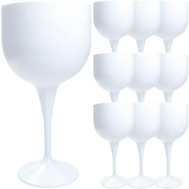 Imagem de 30 Taça Acrílico Gin Drink 500ml Branca lisa Alta Qualidade - JLK PLAS