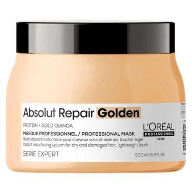Imagem de Máscara para Cabelos Quebradiços Loreal Absolut Repair Gold Quinoa Lig