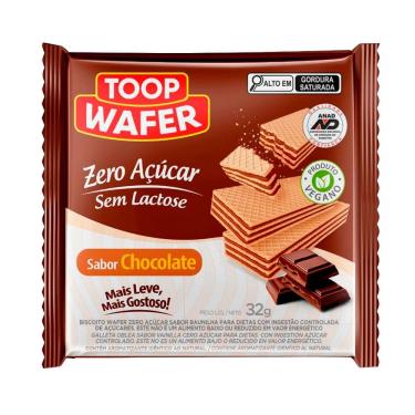 Imagem de Biscoito Toop Wafer Zero Açúcar Sabor Chocolate 32g