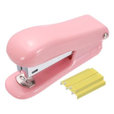 Imagem de PATIKIL Mini grampeador de mesa, pequeno grampeador de escritório fofo com 3000 grampos padrão 26/6, capacidade de 25 folhas para materiais de escritório, relatórios de projetos de artesanato, amarelo