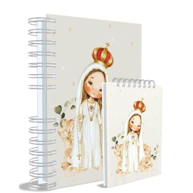 Imagem de Agenda Católica 2026 + Bloco de Anotações, Nossa Senhora das Graçase Fátima, Azul, Capa 14