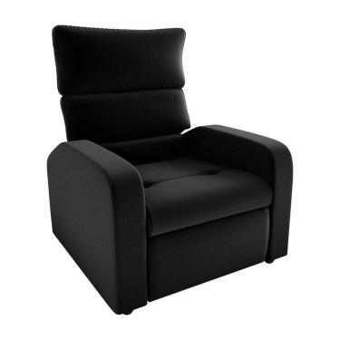 Imagem de Poltrona Do Papai Reclinável Kwid Veludo Preto Matrix Veludo Preto