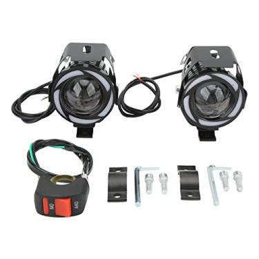 Imagem de Yctze Refletor Led para Motocicleta Colorido Olho de Anjo Ip68 Feixe Alto e Baixo Luz Piscante Universal Carro Caminhão Barco