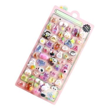 Imagem de Autocolantes 3D Flutuantes - Adesivos 3D Fofos Luminosos Infantis,Adesivos de Animais para Scrapbook - Para Cadernos Estojos Copos de Água Escola Sala de Aula Recompensa Festa Aniversário