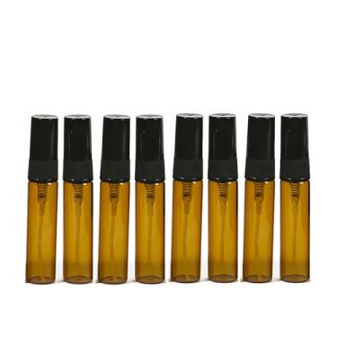 Imagem de Frascos de spray de vidro transparente de 5 ml, mini atomizador de perfume recarregável com bomba de névoa fina, frascos de amostra de fragrância de colônia à prova de vazamento, pulverizador de névoa