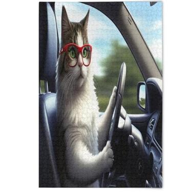 Imagem de Adults Jigsaw Puzzle 500 Pieces Cute Animal Flower Art Cute Cat Driver Funny Cool Creative Puzzles Fun White Elephants Gifts, 500 Pieces, 20.5" x 14.9"