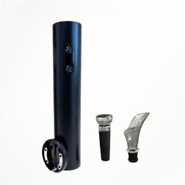 Imagem de Kit Abridor Elétrico de Vinho Automático a Pilha AA | Saca Rolhas com Cortador, Tampa e Bico Dosador (KIT COMPLETO)
