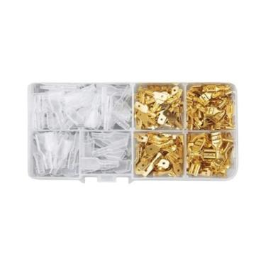 Imagem de Conector Elétrico Terminal Crimpado Em Forma De U 2.8 4.8 6.3mm Com Al