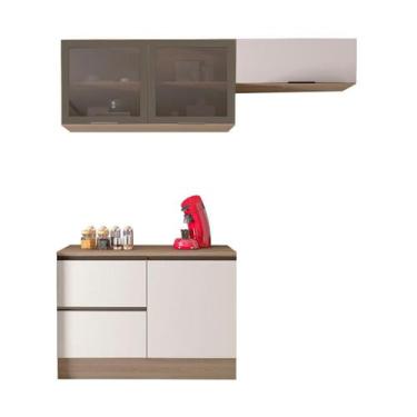 Imagem de Armario de Cozinha Etna com 4 Portas 3 Gavetas e Rodapé - Loja DoceLar