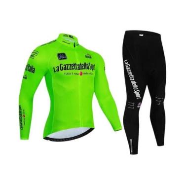 Imagem de Camisa Térmica De Ciclismo Masculina De Inverno Com Forro De Fleece E 