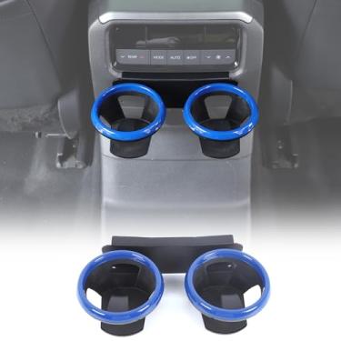 Imagem de LLKUANG Suporte de copo de drenagem traseira de carro compatível com Toyota Land Cruiser Prado 250 J250 LC250 2024 2025, assento traseiro, ventilação de ar condicionado, copo de água e rack de