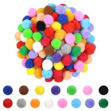 Imagem de TOAOB THE ONE AND ONLY BABY 300 Peças De Pompons 1 Polegada, Bolas Multicoloridas Para Artesanato E Decoração Natal Faça Você Mesmo