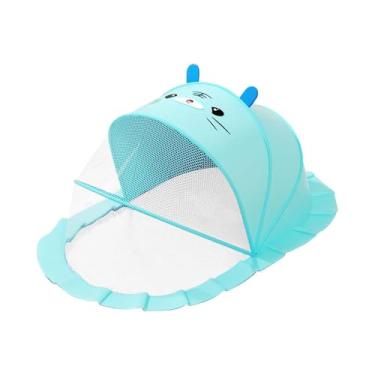 Imagem de WeiLaiKeQi Mosquiteiro dobrável para berço, dossel de malha para berço, dobrável, leve, tenda portátil confortável para berço de bebê, ideal para