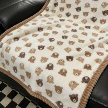 Imagem de Cobertor de lã, cobertor ultramacio, leve, confortável, flanela dupla face, adequado para camas, sofá, viagens e acampamento (76 x 101 cm e 47 x 60 polegadas (76 x 101 cm)