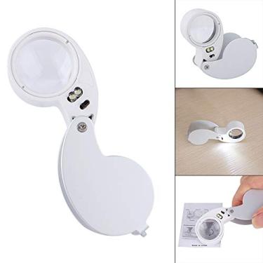 Imagem de Fafeicy Lupa Portátil para Joalheiros, Lupa Iluminada 40X Com Luzes LED para Aplicações de Leitura e Inspeção