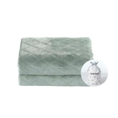 Imagem de CREVENT Cobertor felpudo para bebês neutro, cobertor de pelúcia super macio para bebês meninos e meninas/recém-nascidos/bebês/crianças pequenas (76 x 101 cm, verde louro)