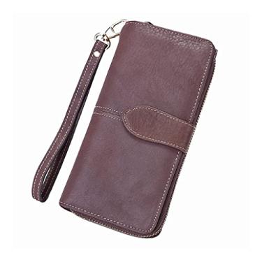 Imagem de Bolsa clutch feminina bolsa de moedas de couro longa carteira feminina bolsa de telefone carteira (cor: tamanho A: tamanho único)