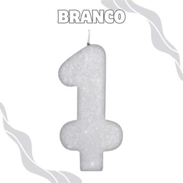 Imagem de Vela de Aniversário Para Bolo Shine C/Glitter - Crgfestas, Branco, 7