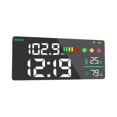 Imagem de Monitor De Decibéis WiFi Sensor De Temperatura E Umidade Medidor Com D
