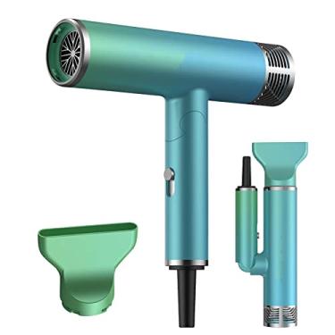 Imagem de Secador de Cabelo Iônico Elétrico Plegável Leve Silencioso Secagem Rápida Portátil para Casa e Viagens em Forma T com Monitoramento Temperatura Proteç