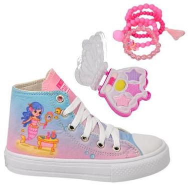 Imagem de Tênis Infantil Feminino Unicórnio Sereia Menina Botinha Cano Alto Club