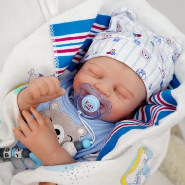 Imagem de Boneca Reborn MYREBABY Sweet Smile Realistic Baby, menino de 50 cm