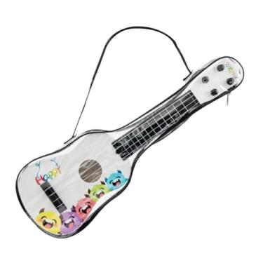 Imagem de menolana Ukulele infantil de 4 cordas (16,54") com palhetas, instrumento musical educativo para crianças e jovens, ideal para o Ano, Branco