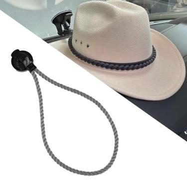 Imagem de Alieemo Suportes de chapéu de cowboy para o seu veículo, suportes de chapéu com ventosa, suporte de chapéu para manter seu chapéu seguro no painel, acessórios interiores universais para caminhões