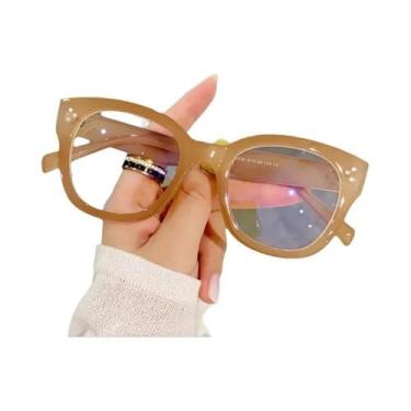 Imagem de Óculos Ópticos Retros Unissex Com Armações Quadradas E Lentes Transpar