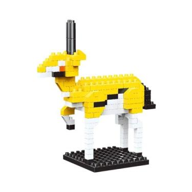 Imagem de Brinquedo De Blocos De Montar Micro Mini Alpacas, Cervos, Girafas, Pre