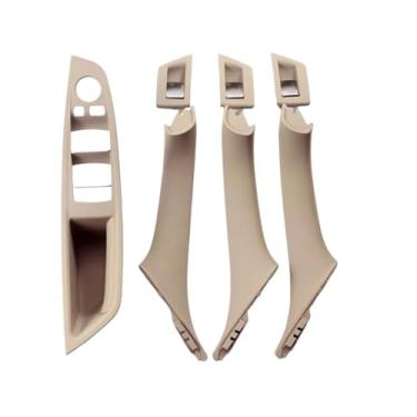 Imagem de Lhd Bege Preto Marrom Ostra Interior Do Carro Apoio De Braço Da Porta Dentro Puxar Conjunto Compatível Com Bmw Série 5 F10 F11 523i 525i 528i 530i(Oyster)