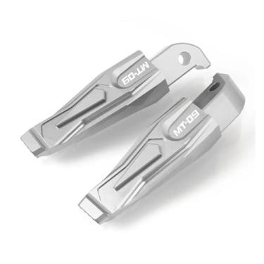 Imagem de Anti-derrapante Pés dobráveis ​​rearset para MT-03 2013-2020 MT07 MT09 TMAX 530 2013-2018 NMAX 155 2015-2018 XP 500 560(Silver MT-09)