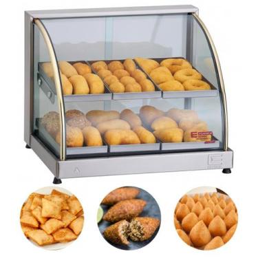 Imagem de Estufa Para Salgados Dupla 6 Bandejas Vitrine Expositor Elétrica Edanc