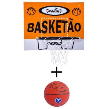 Imagem de Kit 1 Tabela de Basquete "Basketão" + 1 Bola de Basquete - Brinquedos 