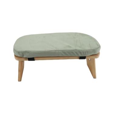 Imagem de TOPINCN Banco de Meditação, Banco de Meditação de Bambu Com Almofada Removível e Dobradiça de Bloqueio Magnético, Cadeira Ajoelhada Dobrável para Yoga, Oração, Zen, Seiza (Verde)