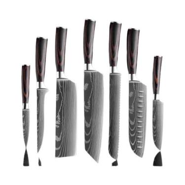 Imagem de Conjunto De Facas De Cozinha Em Aço Inoxidável 7Cr17Mov 1-9PCS Faca De