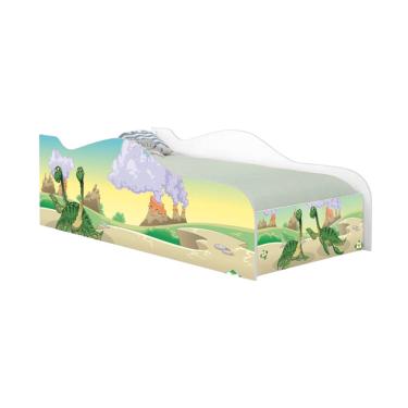 Imagem de Mini Cama Infantil 157,5x72,5cm com Proteção Lateral Personagens Dinossauro K02 - D'Rossi