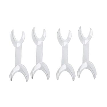 Imagem de 4 peças retrator intra-oral de lábios bochecha em forma de T, cabeça dupla, autoclavável, abridor de boca intraoral, kit de retratores de dentes para clareamento dental ferramenta ortodôntica retrator