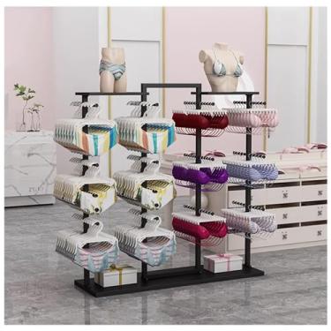 Imagem de Suporte para cabide – Exibição independente de roupas para boutiques de varejo – Ideal para armazenamento e organização de lingerie, meias, sutiãs, calcinhas e cachecóis em espaços comerciais