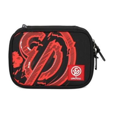 Imagem de Estojo Box Escolar Enaldinho Youtuber Juvenil Meninos - Luxcel, Preto