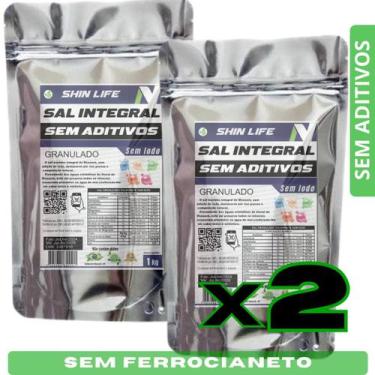 Imagem de Sal Marinho Granulado 2kg Sem Aditivos Mossoro - Shin Life